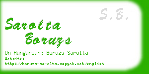 sarolta boruzs business card